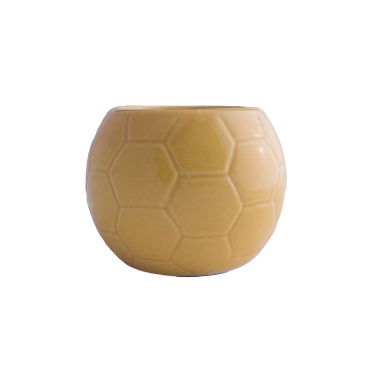 Football Ceramic Pot (Yellow)